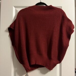 Maroon mock neck sweater vest